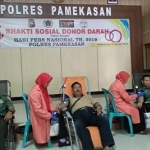 Aksi donor darah di Pamekasan.