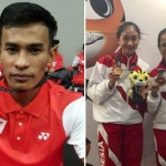 Dua atlet Trenggalek, Dwi Samsul Arifin dan Gustin Dwijayanti. 