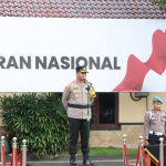 Kapolres Kediri AKBP Bimo Ariyanto, saat memimpin upacara Hari Kesadaran Nasional di halaman Mapolres Kediri. (dok. Ist)