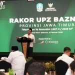 Ketua Baznas Jatim Prof Dr KH Ali Maschan Moesa MSi saat sambutan