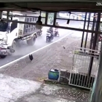 Tangkapan layar CCTV detik-detik laka yang menewaskan pemotor