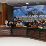 Sosialisasi Pendampingan Hukum Keperdataan Penyaluran dan Pengelolaan Dana Desa di Ruang Command Center Kabupaten Lamongan, Kamis (25/6/2020).