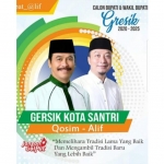 Gambar duet pasangan Qosim-Alif yang beredar di media sosial.