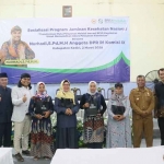 Anggota Komisi IX DPR RI, Nurhadi (dua dari kiri) di acara sosialisasi program JKN di Kecamatan Wates. (Ist)