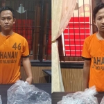 Kedua pelaku yang diamankan berikut barang buktinya.