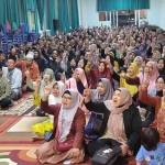 Para relawan Mubarok Kecamatan Kutorejo berkumpul di Bendunganjati Pacet Mojokerto, Ahad (26/10/2024).  Foto: bangsaonline