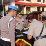 Sertijab atau serah terima jabatan yang berlangsung di Mapolres Pasuruan.