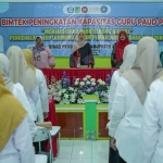 Ketua Tim Penggerak PKK Kabupaten Kediri Eriani Annisa Hanindhito, di acara Bimbingan Teknis (Bimtek) Peningkatan Kapasitas Guru PAUD PKK Kabupaten Kediri. (Ist). 