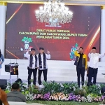 Suasana di acara debat perdana Pilbup Tuban 2024