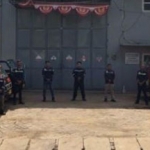 Sejumlah petugas saat berpose di depan Kantor PT Sagraha Satya Sawahita Banyuwangi.
