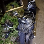 Kondisi motor korban yang ringsek usai ditabrak truk