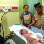 Kondisi korban saat dirawat di RS. foto: SYUHUD/ BANGSAONLINE