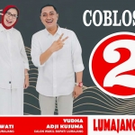 Calon Bupati dan Wakil Bupati Lumajang nomor urut 2, Indah Amperwati dan Yudha Adji Kusuma.