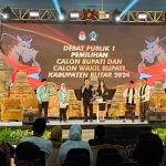 Debat perdana Pemilihan Bupati dan Wakil Bupati Blitar, Jumat (18/10/2024) malam.