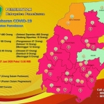 Peta sebaran Covid-19 di Kabupaten Pamekasan per 7 Juni 2020.