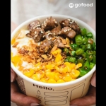 Salah satu menu rice bowl di aplikasi GoFood.