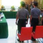 Sidang disiplin anggota Polri di Mapolda Jatim, kemarin (15/10). foto: rusmiyanto/BANGSAONLINE