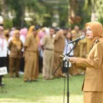 Wali Kota Kediri saat memberi sambutan. Foto: Ist