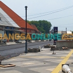 Penataan kawasan Kota Gresik lama di Jalan Basuki Rahmat. Foto: SYUHUD/BANGSAONLINE