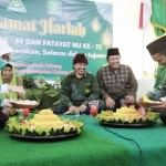 GP Ansor dan Fatayat NU saat menggelar tasyakuran bersama di Gedung MWC NU Karangploso, Kabupaten Malang. foto: istimewa