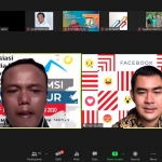 Webinar Memahami Aspek Ekonomi Platform Digital, yang digelar dalam rangka Konferensi Wilayah Asosiasi Media Siber Indonesia Jawa Timur, Jumat (23/10/2020). (foto: ist)