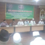 Acara Halaqoh dan Silaturahim Syuriah PBNU dengan Ulama Pondok Pesantren dan Rais Syuriah PCNU se-Jawa Timur di Kantor PWNU Jawa Timur.