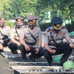 Kegiatan ziarah jajaran Polres Ngawi ke Taman Makam Pahlawan (TMP) Ngawi.