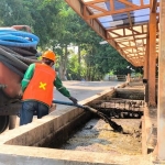 Salah satu bak penampungan IPLT layanan PLCD Pemkab Gresik
