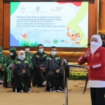 Gubernur Jawa Timur Khofifah Indar Parawansa melepas Kontingen Atlet, Pelatih serta Official Jatim yang akan berlaga pada PON XX Papua.