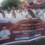 Bupati Karna Suswandi bersama forkopimda dan pejabat di lingkungan Pemkab Situbondo ikut Kirab Ancak Agung rayakan Maulid Nabi Muhammad SAW, Rabu (19/10/2022). 