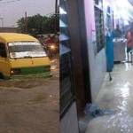 Banjir yang menggenangi salah satu ruas jalan di Kota Probolinggo (foto kiri). Serta RSUD Saleh yang digenangi air akibat hujan deras (foto kanan). foto: Andi/BangsaOnline.com