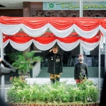 Wakil Bupati Pamekasan, RB Fattah Jasin, saat memimpin upacara peringatan hari jadi ke-492.