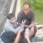 Kasatreskrim AKP Andri Setya saat dikonfirmasi para awak media terkait isu penculikan anak.