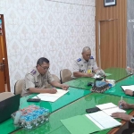 Jajaran Kantah Kota Pasuruan saat mengikuti Monev program strategis nasional yang diselenggarakan Kanwil BPN Jatim.