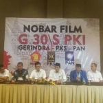 Pimpinan PKS, PAN dan Gerindra sepakat menggelar nobar film G30S/PKI di Dyandra Convention Hall. foto: DIDI ROSADI/ BANGSAONLINE
