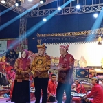 Bupati Malang, Sanusi usai memberikan sambutan dalam  Puncak peringatan Hari Jadi ke-1263 Kabupaten Malang, di halaman Pendopo Malang, Selasa (28/11/2023).