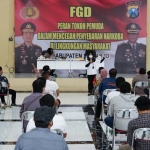 Focus Group Discussion (FGD) di Gedung Serbaguna Polresta Sidoarjo bersama BNN Kabupaten Sidoarjo.