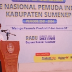 Ir. Edy Rasiyadi, Sekda Kabupaten Sumenep, saat menghadiri pengukuhan pengurus DPD KNPI Sumenep.