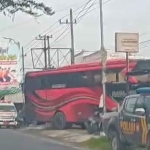 Bus yang menabrak pasutri hingga tewas di Blitar.