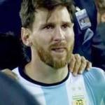 Ekspresi Lionel Messi, usai Argentina dikalahkan Chile di final Copa America 2016.
