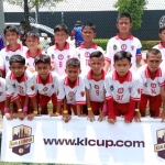 Skuad Timnas Pelajar Garuda Muda Indonesia U-12 di ajang kompetisi sepak bola Kuala Lumpur (KL) CUP Malaysia’s Premier International Youth Football Tournament.