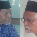 Ketua PWNU Banten KH Makmur Masyhar (kiri) dan Rais Syuriah PWNU Banten KH TB Abdul Hakim. Foto: bangsaonline.com