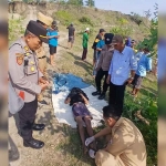 Kondisi jenazah korban sebelum dibawa ke Puskesmas Gayam untuk dilakukan pemeriksaan luar.