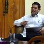 Wali Kota Kediri, Abdullah Abu Bakar saat menjadi narasumber dalam webinar.