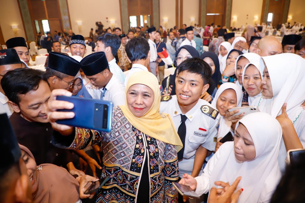 Gubernur Khofifah dalam acara Refleksi Pendidikan Jawa Timur 2023 (foto: ist)