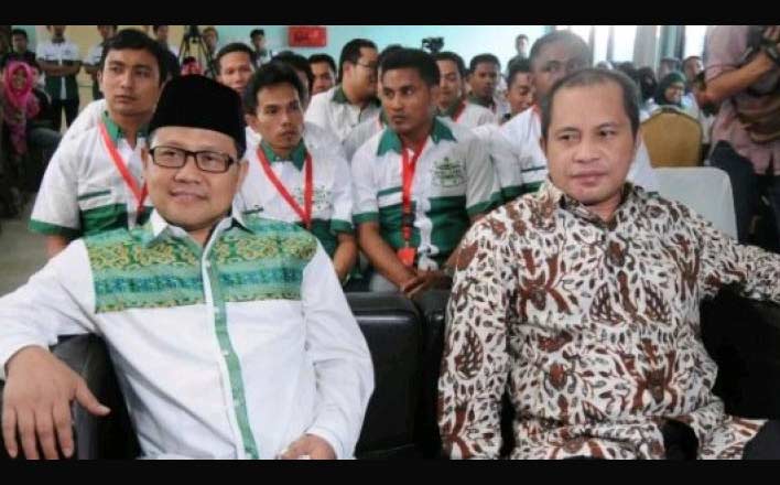 Abdul Muhaimin Iskandar dan Marwan Jafar dalam acara PKB.