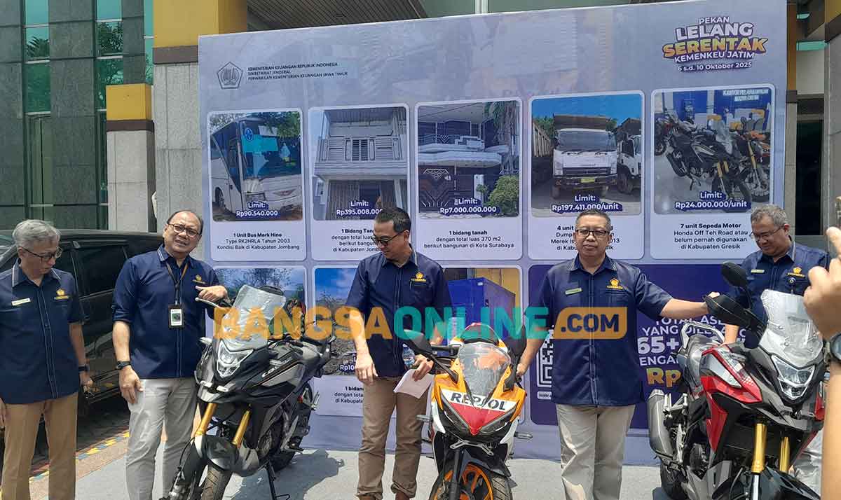 Kemenkeu Satu Jatim Gelar Lelang Serentak, 69 Aset Bernilai Rp11,4 Miliar Dilelang Daring