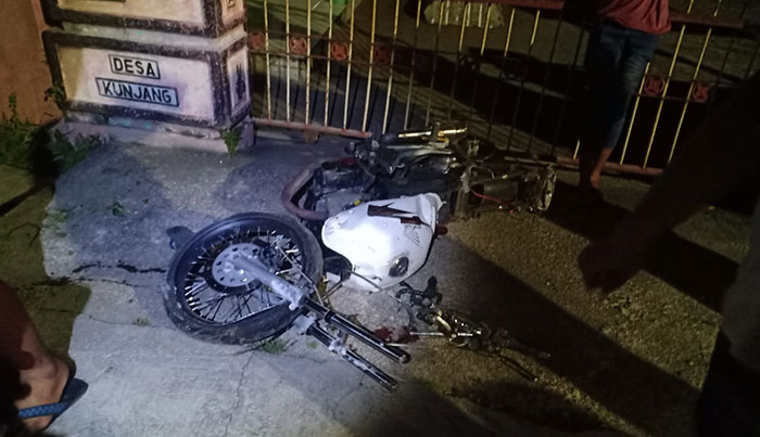 Sepeda motor korban di TKP. Foto: Ist