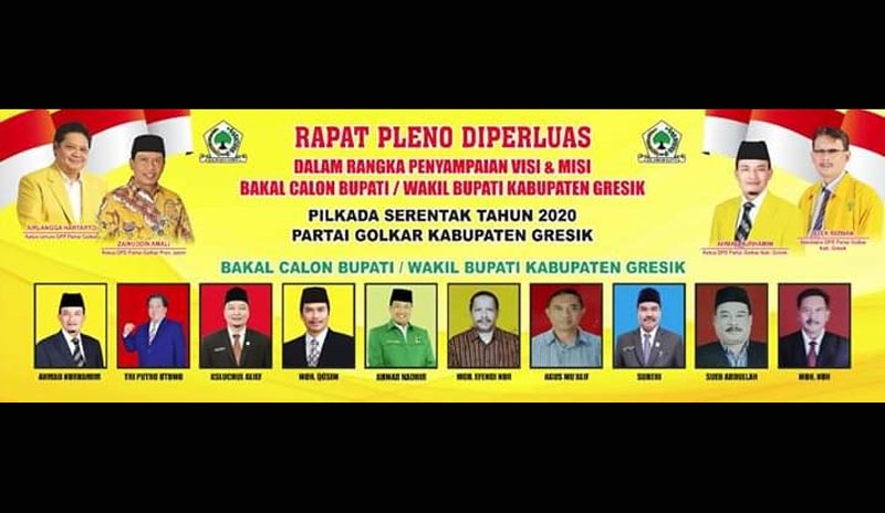 Golkar Gresik Gelar Pemaparan Visi-Misi Bacabup dan Bacawabup Gresik 2020