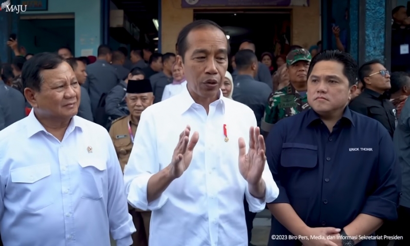 Jokowi dan Erick Thohir saat kunker ke Malang (dok. BMI Setpres)